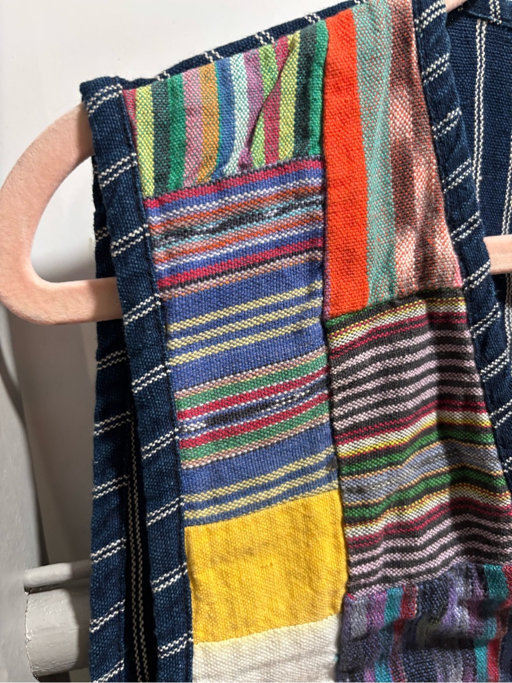Esprit L vintage 90s Guatemalan-style cotton patchwork vest, retro, hippie, BoHo - Picture 3 of 9
